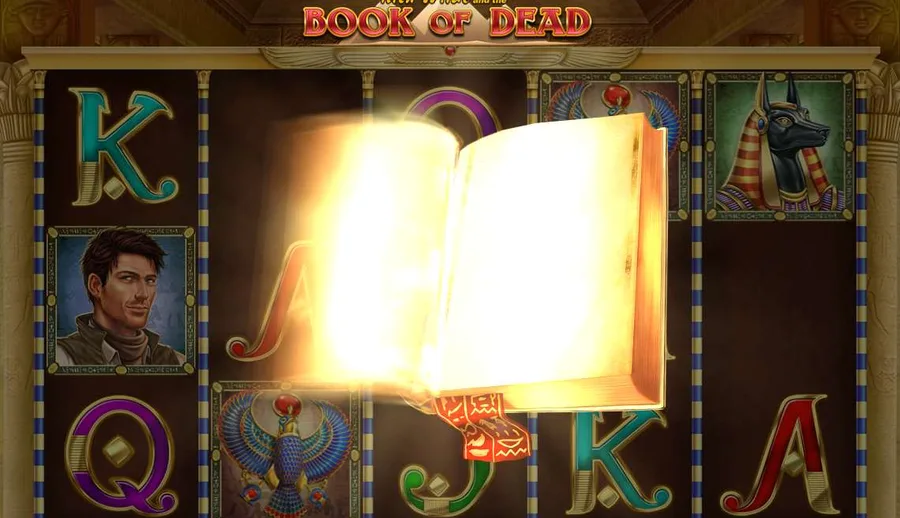 The book opening across the reels of Book of Dead as free sp
